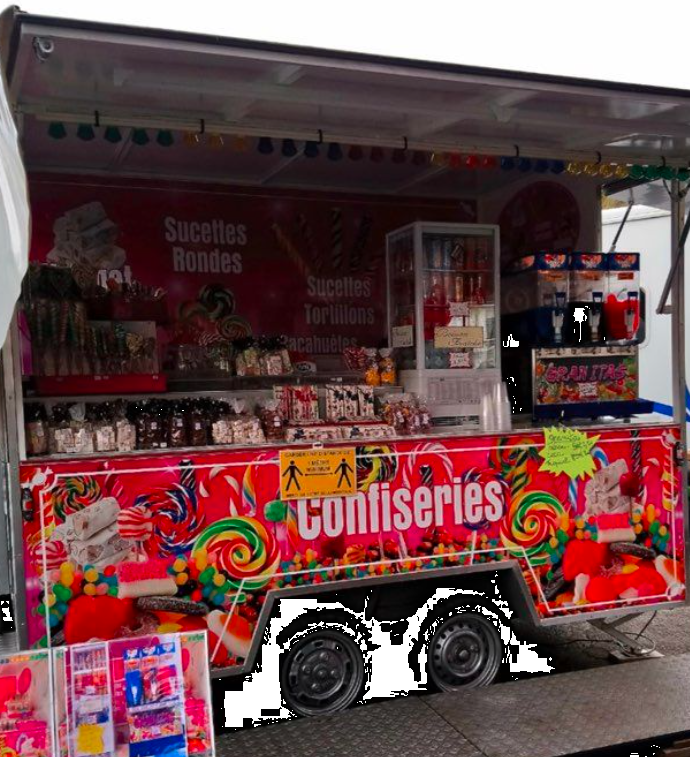 Remorque confiserie forain